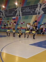 Команда поддержки. Турнир по волейболу среди школьных команд города Челябинска на «Кубок Дружбы». Уральский Государственный Университет Физической культуры 20.11.2010 г.