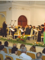 Государственный русский народный оркестр «Малахит» на сцене Азербайджанской государственной филармонии имени Муслима Магомаева (г. Баку). Дни культуры Челябинской области в Баку 5.07.2006 г.