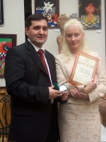 Вручение диплома «Меценат I степени» в БД Спиридонова «Зимний сад», 27.05.2004